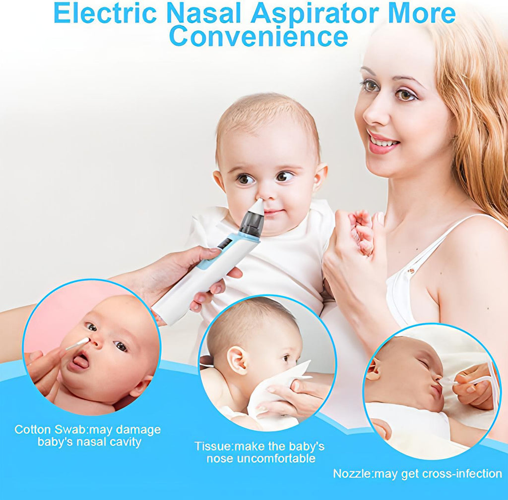 Baby Nasal Aspirator | Baby Electric Nose Cleaner With 6 Suction Levels. - NextMamas