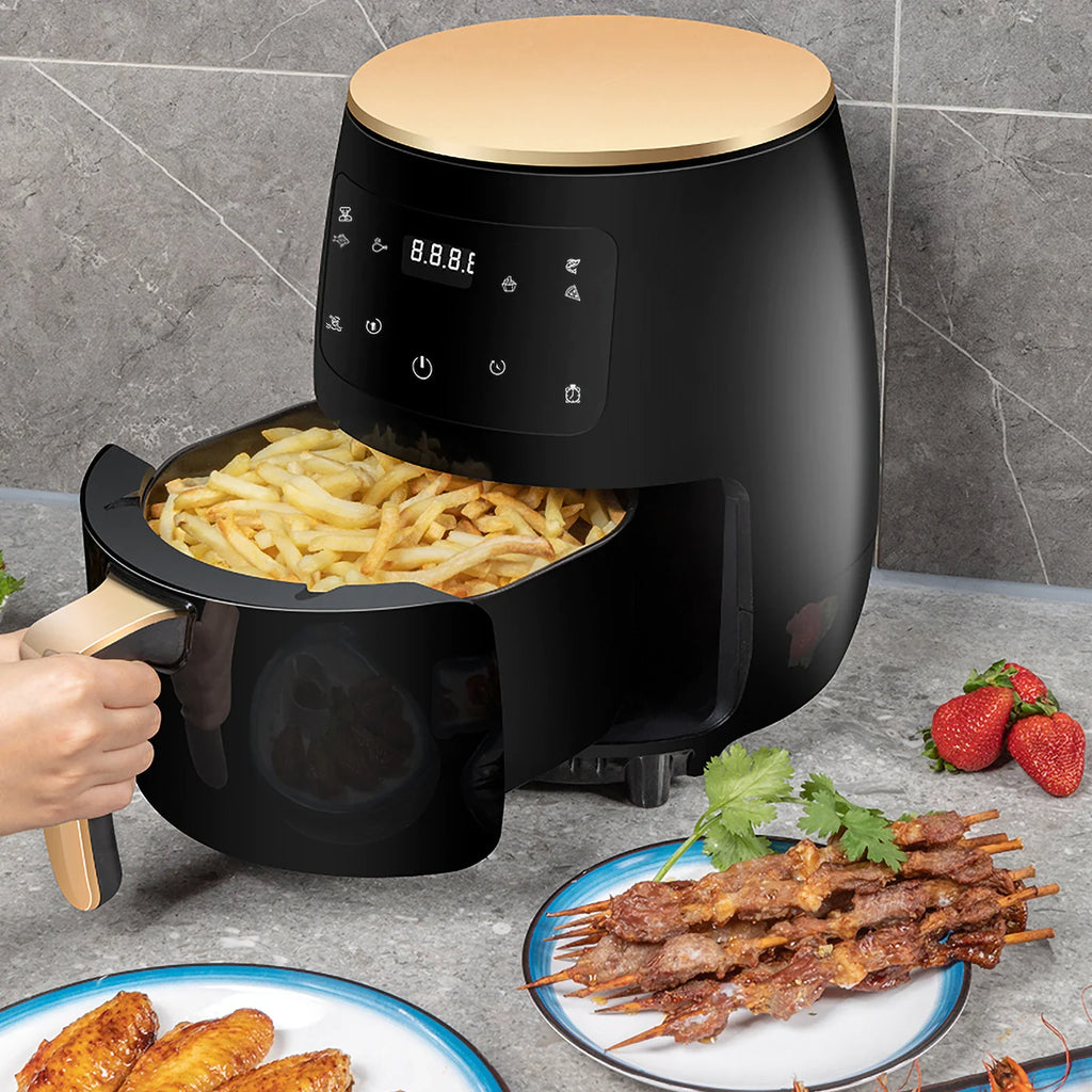 Electric Air Fryer Digital Touch Screen | Non-Stick Removable Basket With 8 Functions. - NextMamas