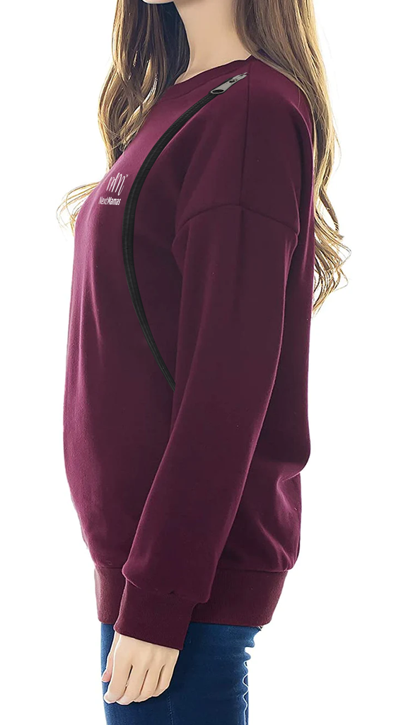 Maternity Nursing Fleece, Sweatshirt | Long Sleeve Breastfeeding Top. - NextMamas