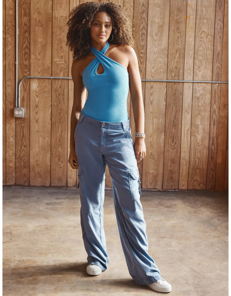 High-Waisted Cargo Baggy Wide-Leg Jeans for Women - NextMamas