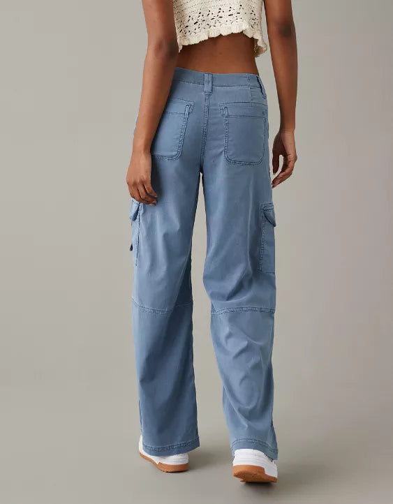 High-Waisted Cargo Baggy Wide-Leg Jeans for Women - NextMamas
