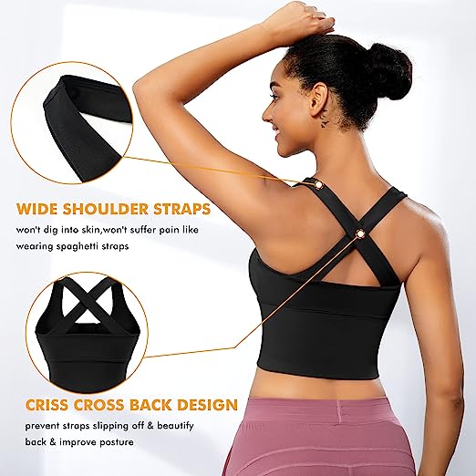 Women Zip Front Longline Sports Bra - NextMamas