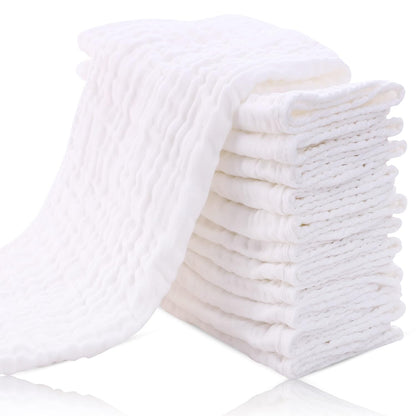 UPGRADED 3 Pack Muslin (Malmal) Burp Cloths for Baby | Super Soft 100% Cotton Baby Washcloths for Boys Girls Large (17&