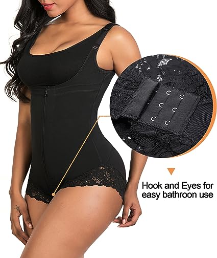 Shapewear for Women Tummy Control Body Suit Zipper Open Bust No Hooks NextMamas