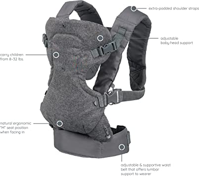Flip Advanced 4-in-1 Face-In & Face-out Carrier | Front & Back Carry For Newborns. - NextMamas