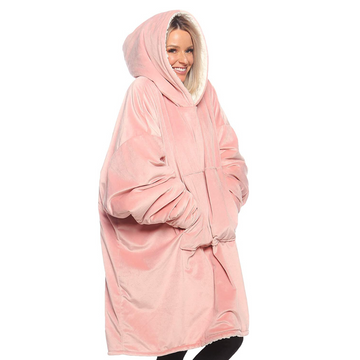 Oversized Hoodie For Adults & Kids  |  Microfiber & Sherpa Wearable Blanket. - NextMamas