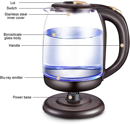 Portable Glass Electric Kettle | Intelligent Temperature Control to Prevent Overheating. - NextMamas