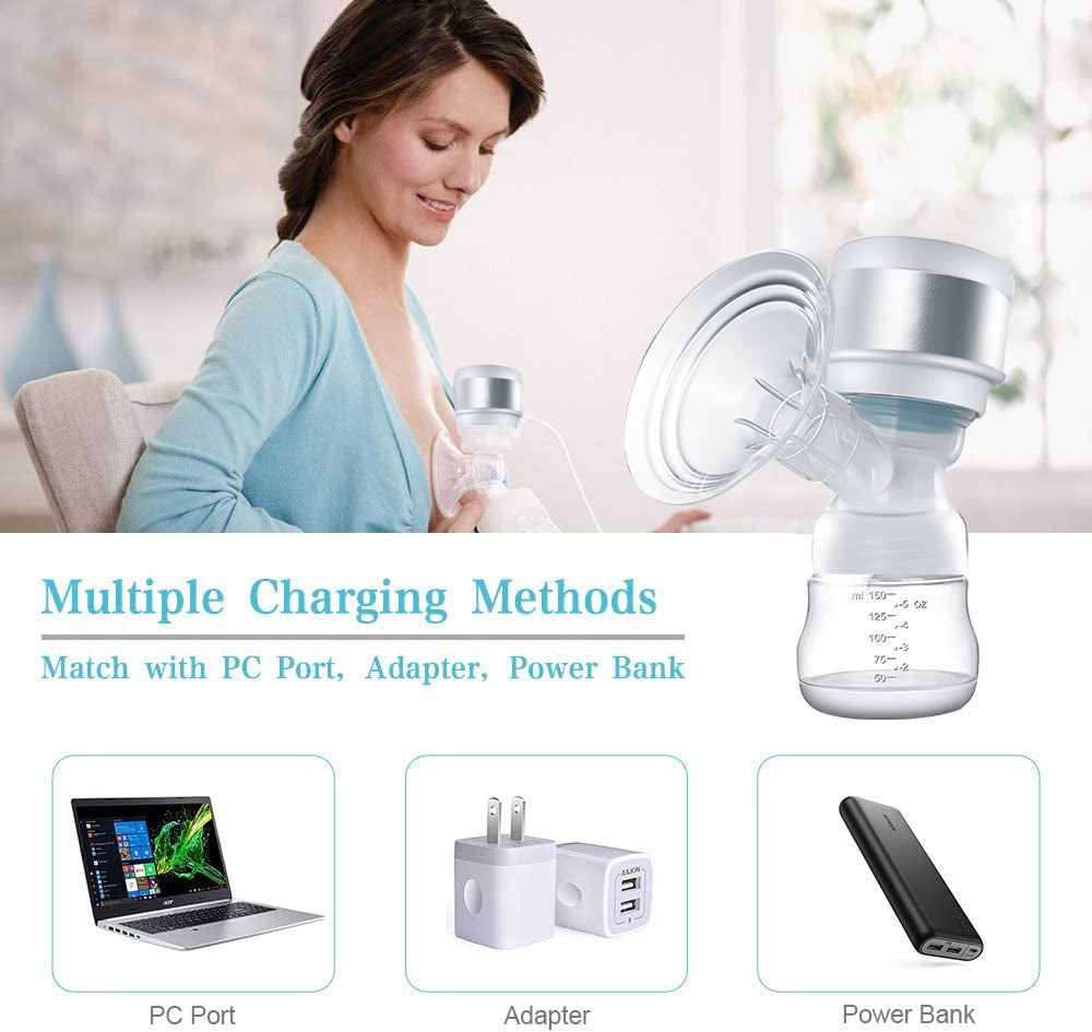 Rechargeable & Portable Electric Breast Pump | Milk Extractor Automatic Milker Comfort Breastfeeding - NextMamas