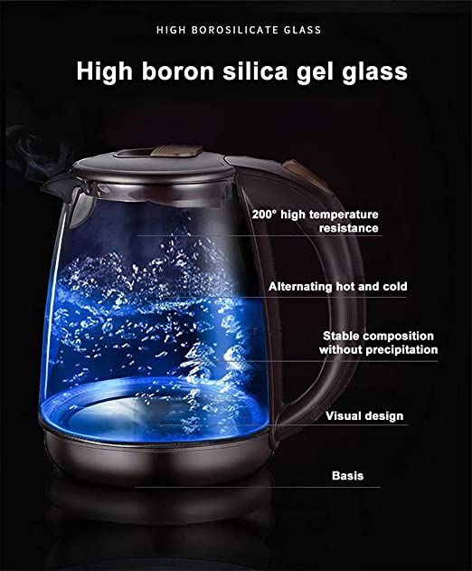 Portable Glass Electric Kettle | Intelligent Temperature Control to Prevent Overheating. - NextMamas