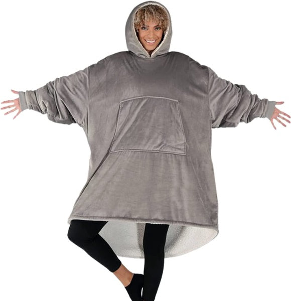 Oversized Hoodie For Adults & Kids  |  Microfiber & Sherpa Wearable Blanket. - NextMamas