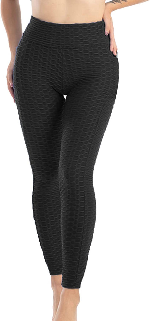 Women's High Waist Honeycomb Yoga Pants | Tummy Control Booty Leggings Butt Lift Tights. - NextMamas