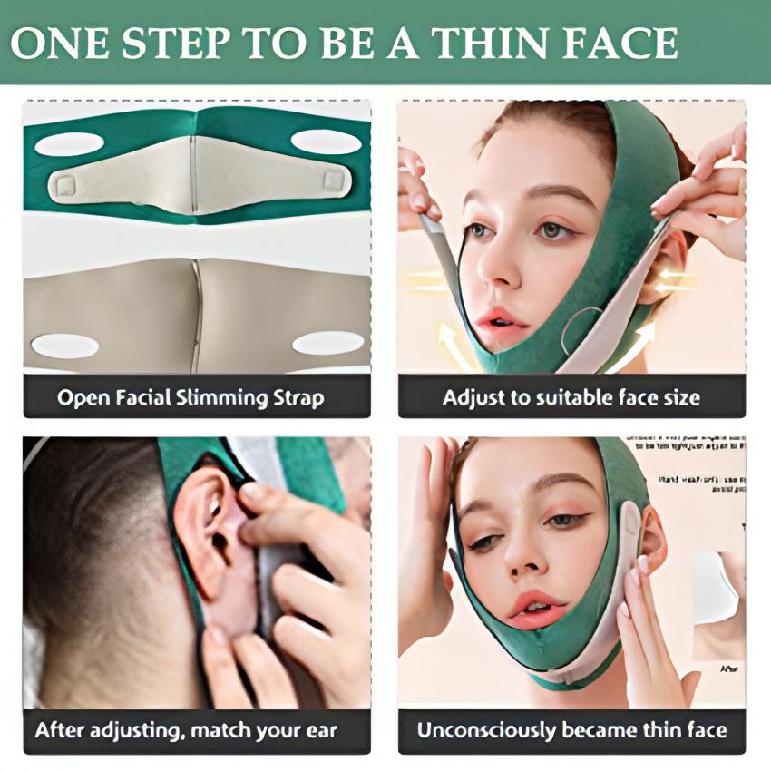 Herrnalise Double Chin Reducer, Face Slimming Strap, V Shaped Mask