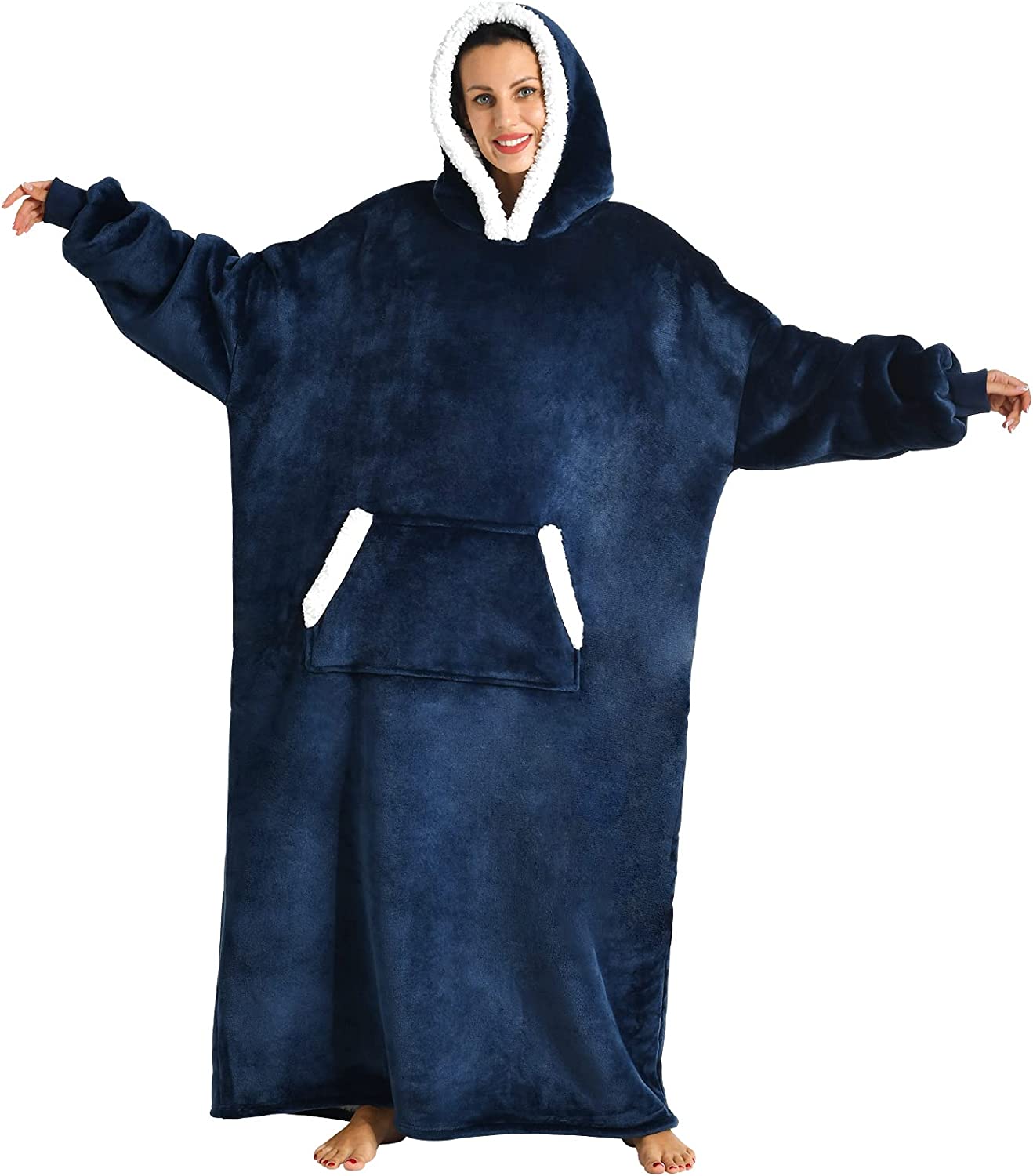 Oversized Hoodie For Adults &amp; Kids  |  Microfiber &amp; Sherpa Wearable Blanket. - NextMamas