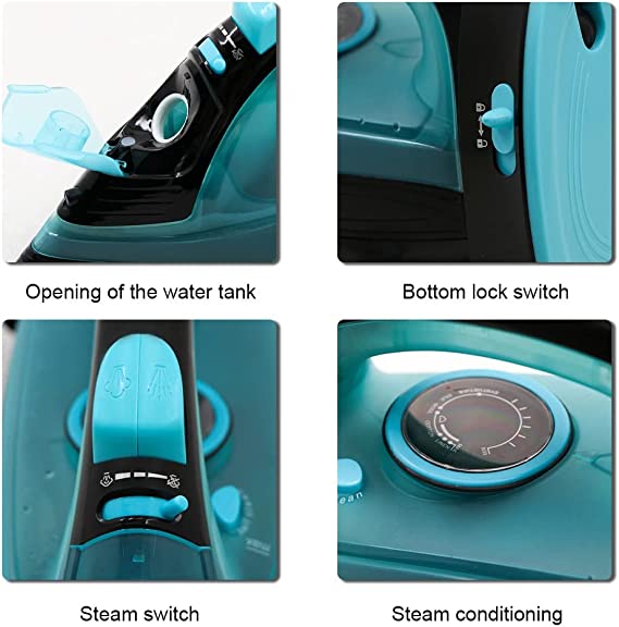 Cordless Steam Iron For Clothes | 3 Levels Adjustable Handheld 2 in 1 Cordless Corded Steam Iron for Clothes. - NextMamas