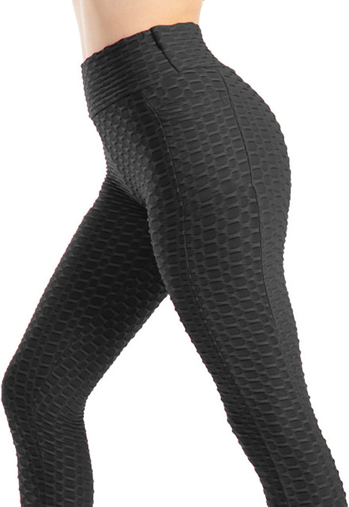 Women's High Waist Honeycomb Yoga Pants | Tummy Control Booty Leggings Butt Lift Tights. - NextMamas