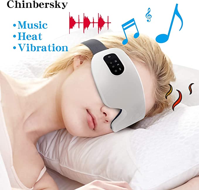 Eye Massager With Heat & Vibrations | With Bluetooth Music, Remove Dark Eye Circles, Wrinkles, Puffy and Sore Eyes & Improve Sleep - NextMamas