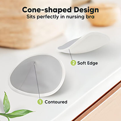 Organic Bamboo Nursing Breast Pads (6 units) | Breastfeeding Nipple Pads for Maternity - Reusable Breast Pads for Breastfeeding - NextMamas