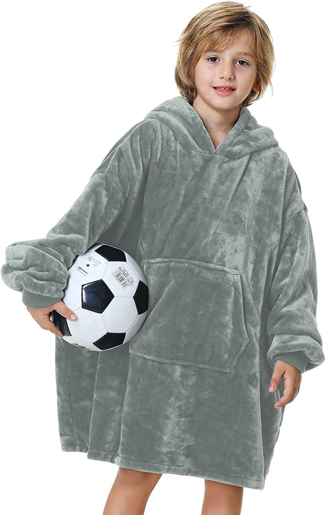 Oversized Hoodie For Adults & Kids  |  Microfiber & Sherpa Wearable Blanket. - NextMamas