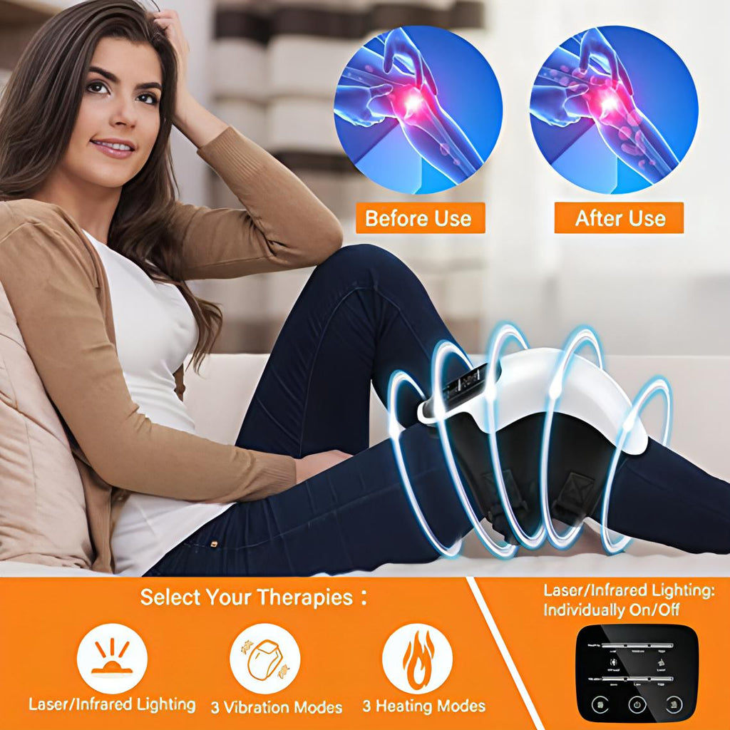 Cordless Knee Massager | Powerful Infrared Heat and Vibration Knee Pain Relief for Swelling Stiff Joints. - NextMamas