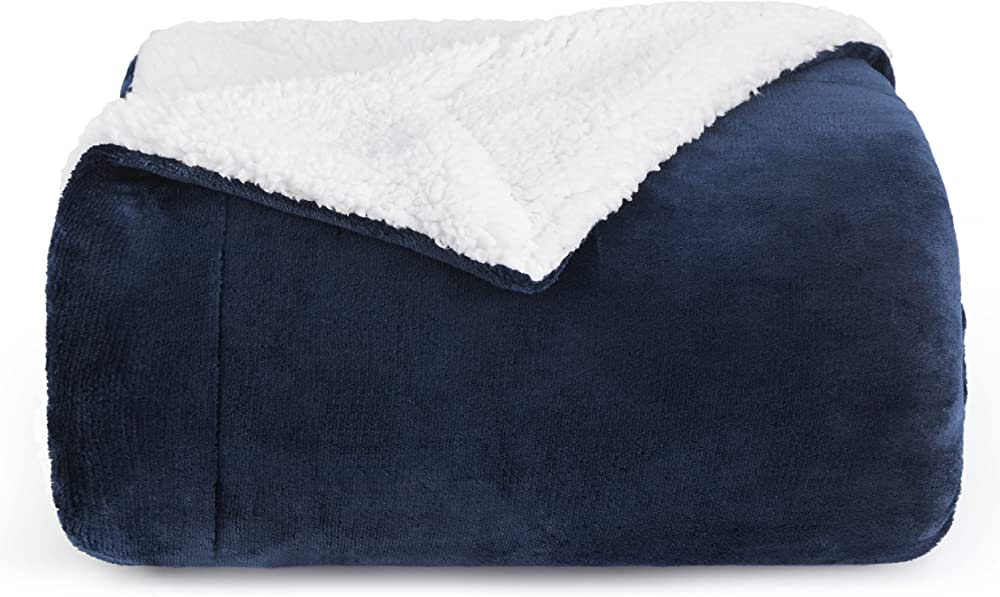 Sherpa Fleece Throw Blanket for Couch | Thick Fuzzy Warm Soft Blankets and Throws for Sofa, 50x60 Inches. - NextMamas