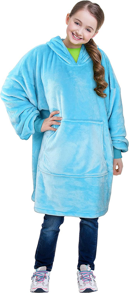 Oversized Hoodie For Adults & Kids  |  Microfiber & Sherpa Wearable Blanket. - NextMamas