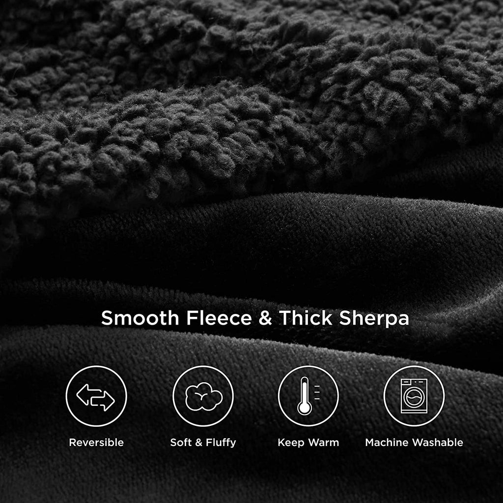 Sherpa Fleece Throw Blanket for Couch | Thick Fuzzy Warm Soft Blankets and Throws for Sofa, 50x60 Inches. - NextMamas