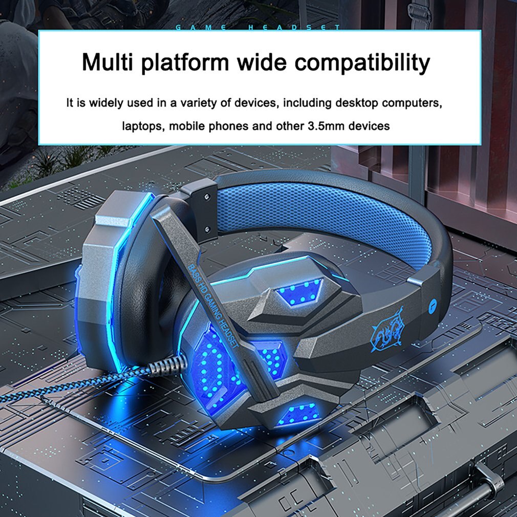 Gaming Headset With Noise-cancellation | Wire Luminous Computer Headphones. - NextMamas