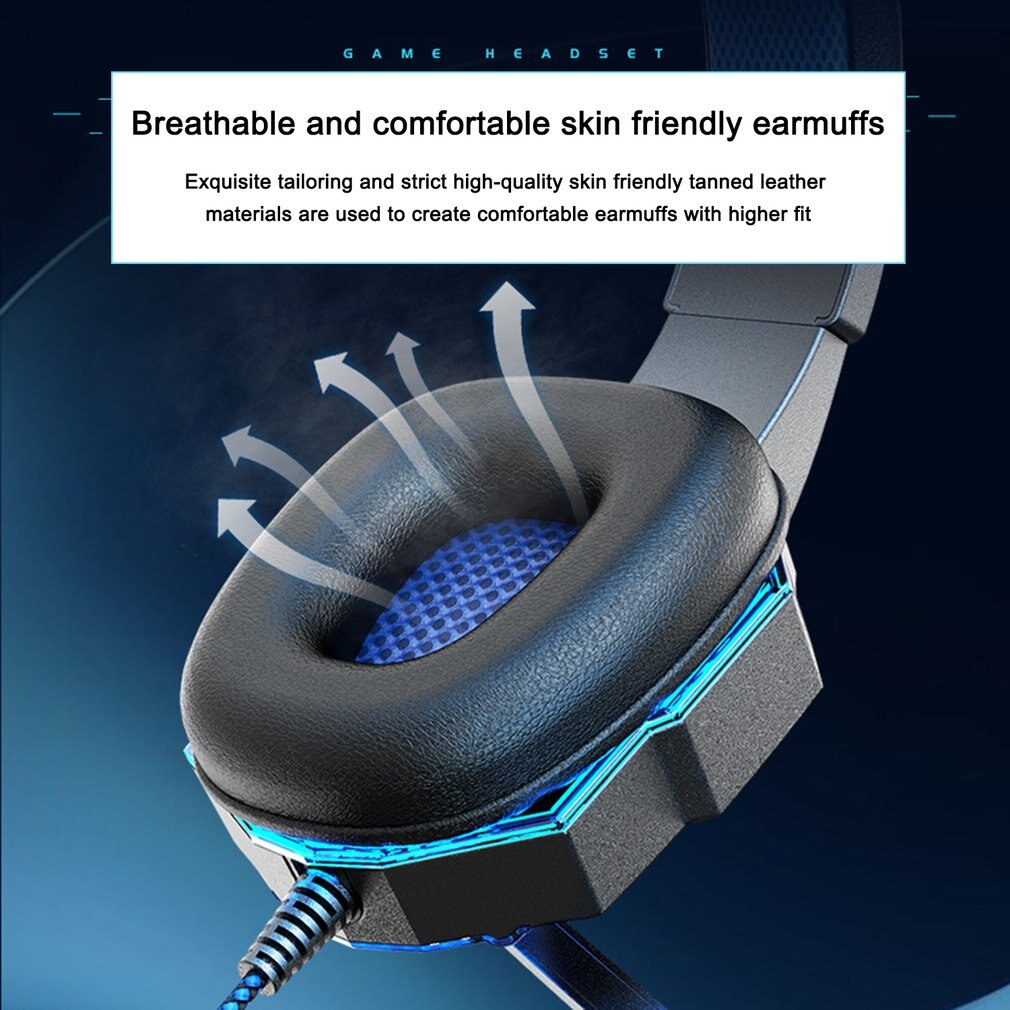 Gaming Headset With Noise-cancellation | Wire Luminous Computer Headphones. - NextMamas