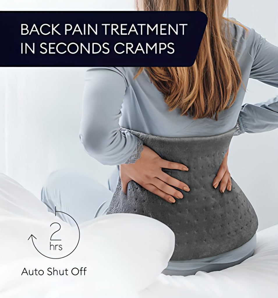 Electric Heating Pad for Back Pain and Cramps Relief | Soft Heat Pad for Moist & Dry Therapy. - NextMamas