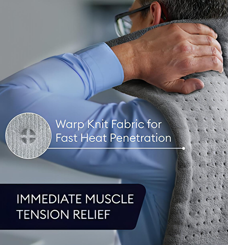 Electric Heating Pad for Back Pain and Cramps Relief | Soft Heat Pad for Moist & Dry Therapy. - NextMamas