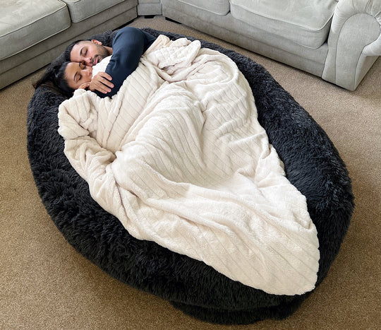 Comfy Giant Plush Bed for Lounge | All Weather, Winters, Summers Fleece Bed for Lounge - NextMamas