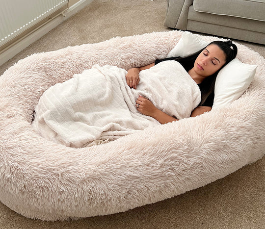 Comfy Giant Plush Bed for Lounge | All Weather, Winters, Summers Fleece Bed for Lounge - NextMamas