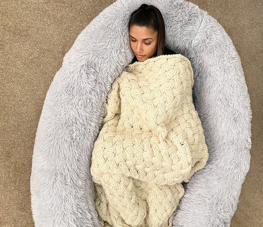 Comfy Giant Plush Bed for Lounge | All Weather, Winters, Summers Fleece Bed for Lounge - NextMamas