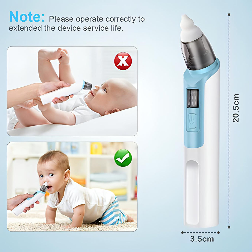 Baby Nasal Aspirator | Baby Electric Nose Cleaner With 6 Suction Levels. - NextMamas