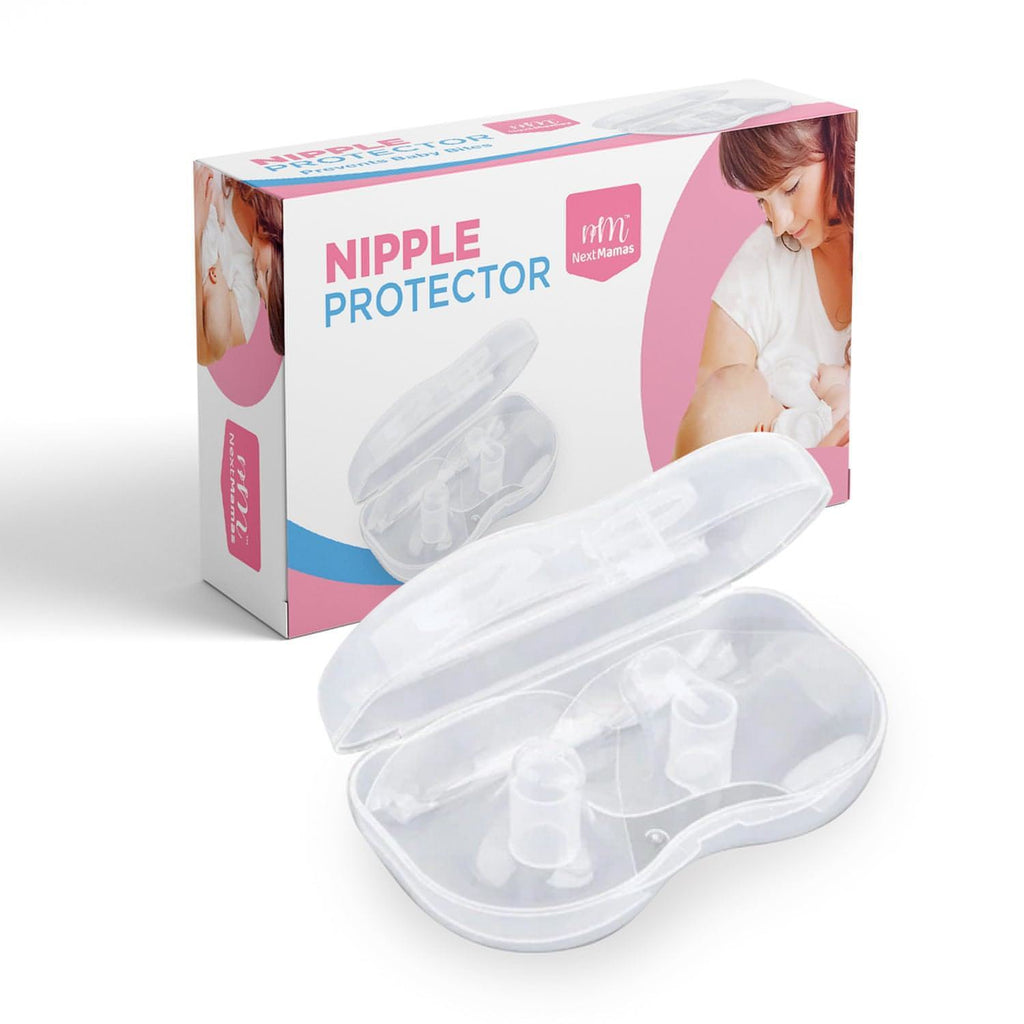 Silicone Breastfeeding Nipple Cover Shields | Protects from Baby Bite, Nipple Wound & Infection Pain - NextMamas