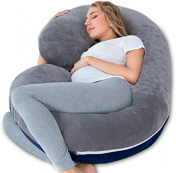 Pregnancy Body Pillow for Sleeping | C Shaped Body Pillow for Pregnant Women with Removable Cover. - NextMamas