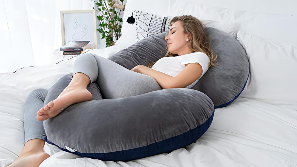 Pregnancy Body Pillow for Sleeping | C Shaped Body Pillow for Pregnant Women with Removable Cover. - NextMamas