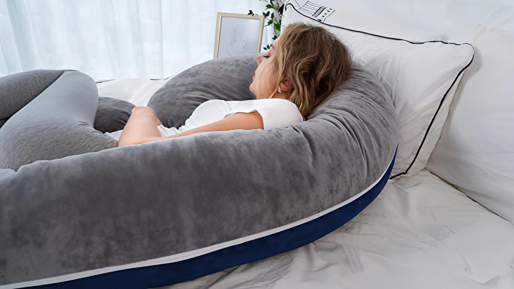 Pregnancy Body Pillow for Sleeping | C Shaped Body Pillow for Pregnant Women with Removable Cover. - NextMamas