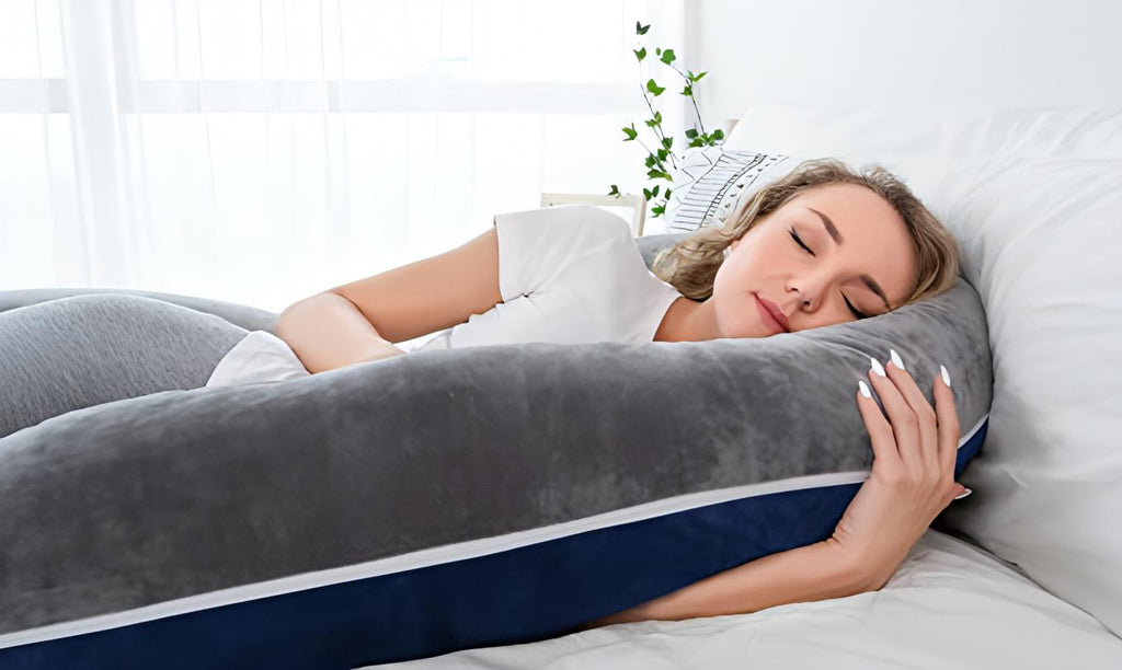 Pregnancy Body Pillow for Sleeping | C Shaped Body Pillow for Pregnant Women with Removable Cover. - NextMamas