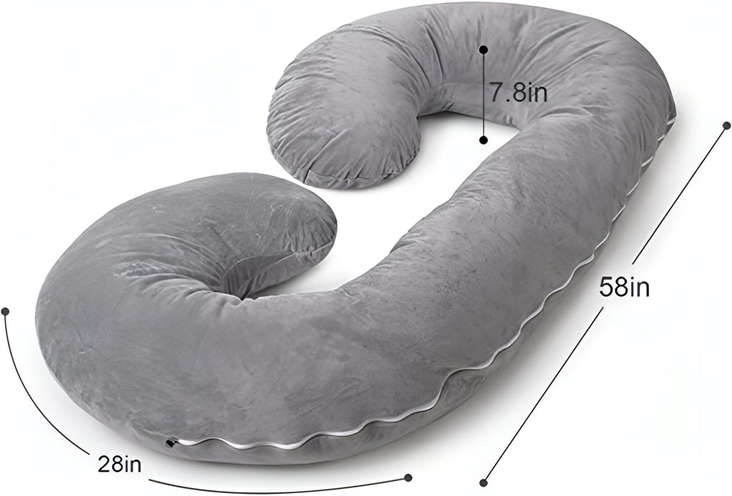 Pregnancy Body Pillow for Sleeping | C Shaped Body Pillow for Pregnant Women with Removable Cover. - NextMamas