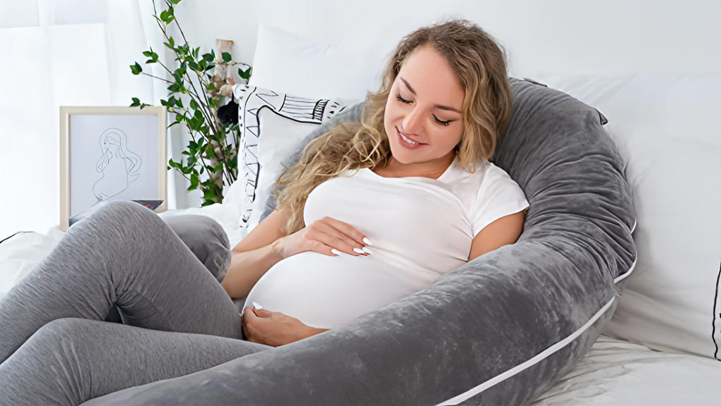 Pregnancy Body Pillow for Sleeping | C Shaped Body Pillow for Pregnant Women with Removable Cover. - NextMamas