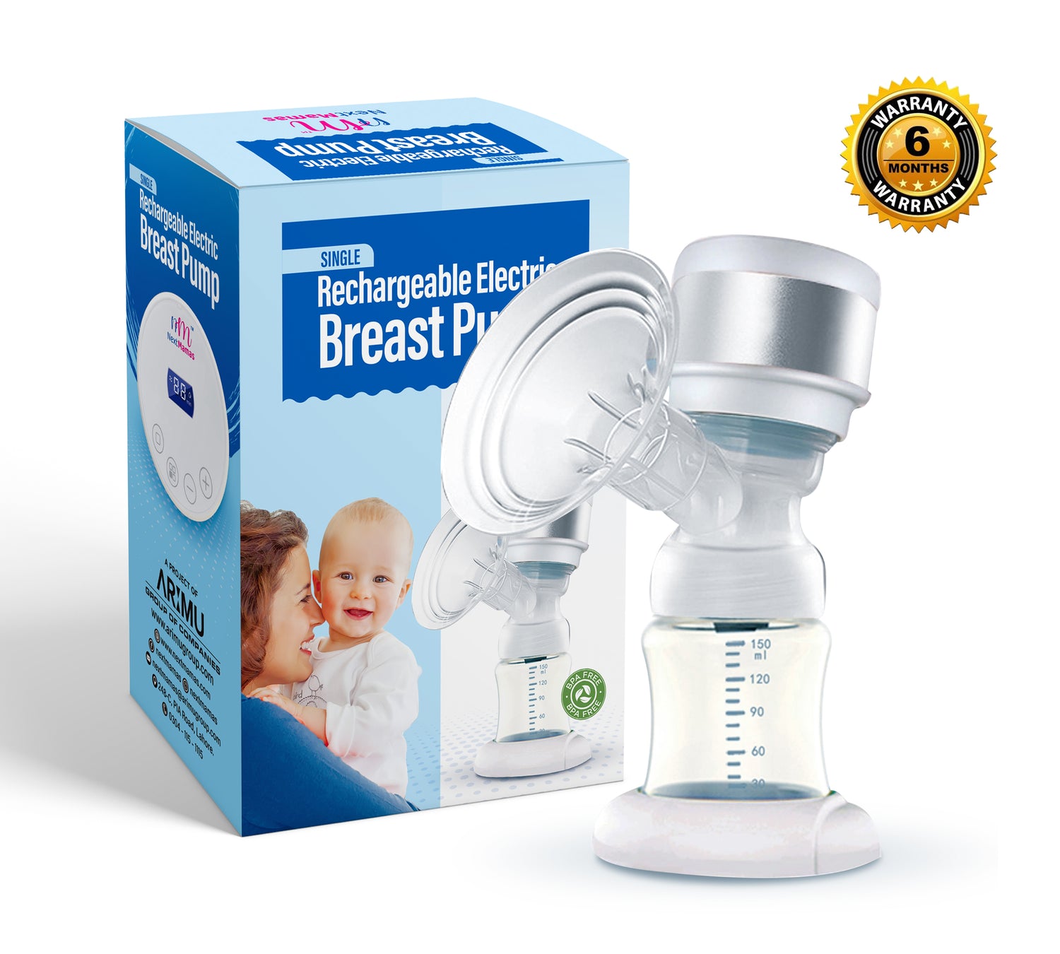 Rechargeable &amp; Portable Electric Breast Pump | Milk Extractor Automatic Milker Comfort Breastfeeding - NextMamas