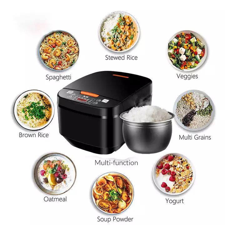 Electric Rice Cooker With Steamer | Non-Stick Large Capacity 5L Multi-Function Rice Cooker. - NextMamas