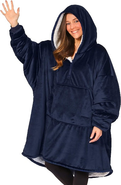 Oversized Hoodie For Adults & Kids  |  Microfiber & Sherpa Wearable Blanket. - NextMamas