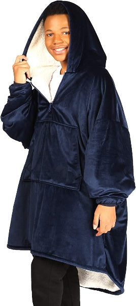 Oversized Hoodie For Adults &amp; Kids  |  Microfiber &amp; Sherpa Wearable Blanket. - NextMamas