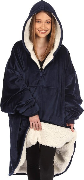 Oversized Hoodie For Adults & Kids  |  Microfiber & Sherpa Wearable Blanket. - NextMamas