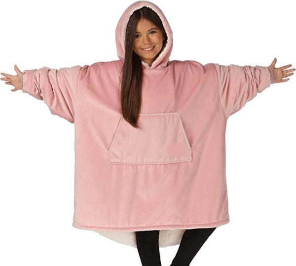Oversized Hoodie For Adults &amp; Kids  |  Microfiber &amp; Sherpa Wearable Blanket. - NextMamas