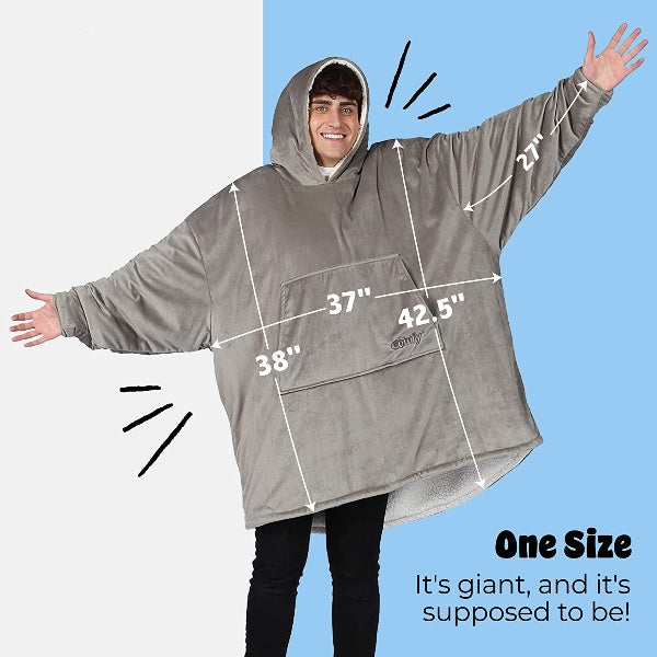 Oversized Hoodie For Adults & Kids  |  Microfiber & Sherpa Wearable Blanket. - NextMamas