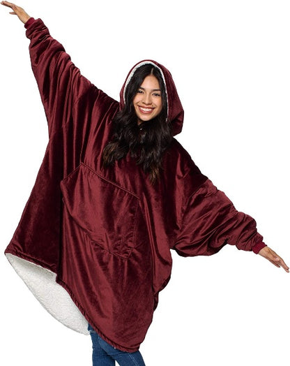 Oversized Hoodie For Adults &amp; Kids  |  Microfiber &amp; Sherpa Wearable Blanket. - NextMamas