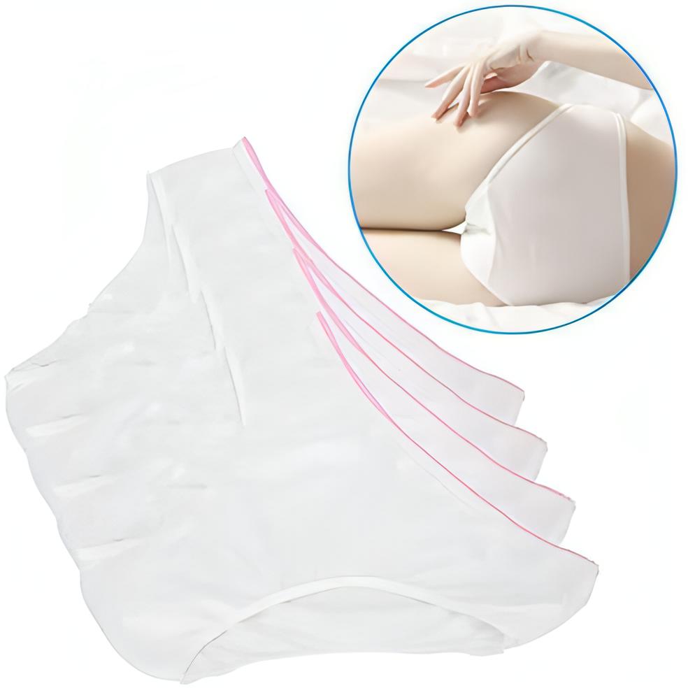2Pcs Women's Disposable 100% Pure Cotton Underwear Travel